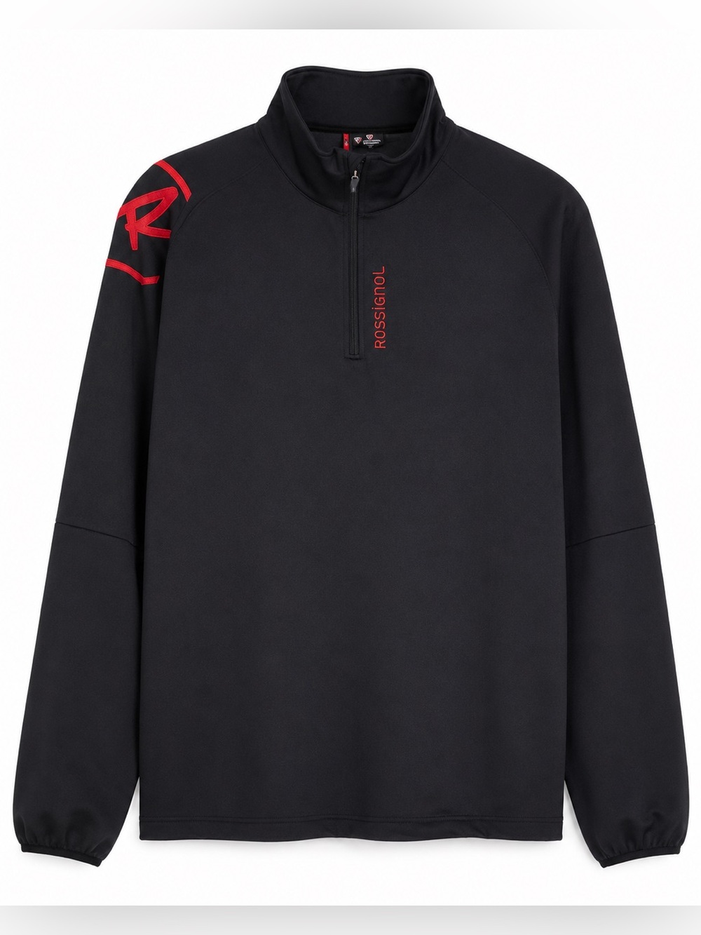 Rossignol XL Quarter Zip Pullover Black Performance Stretch Ski Golf Jacket